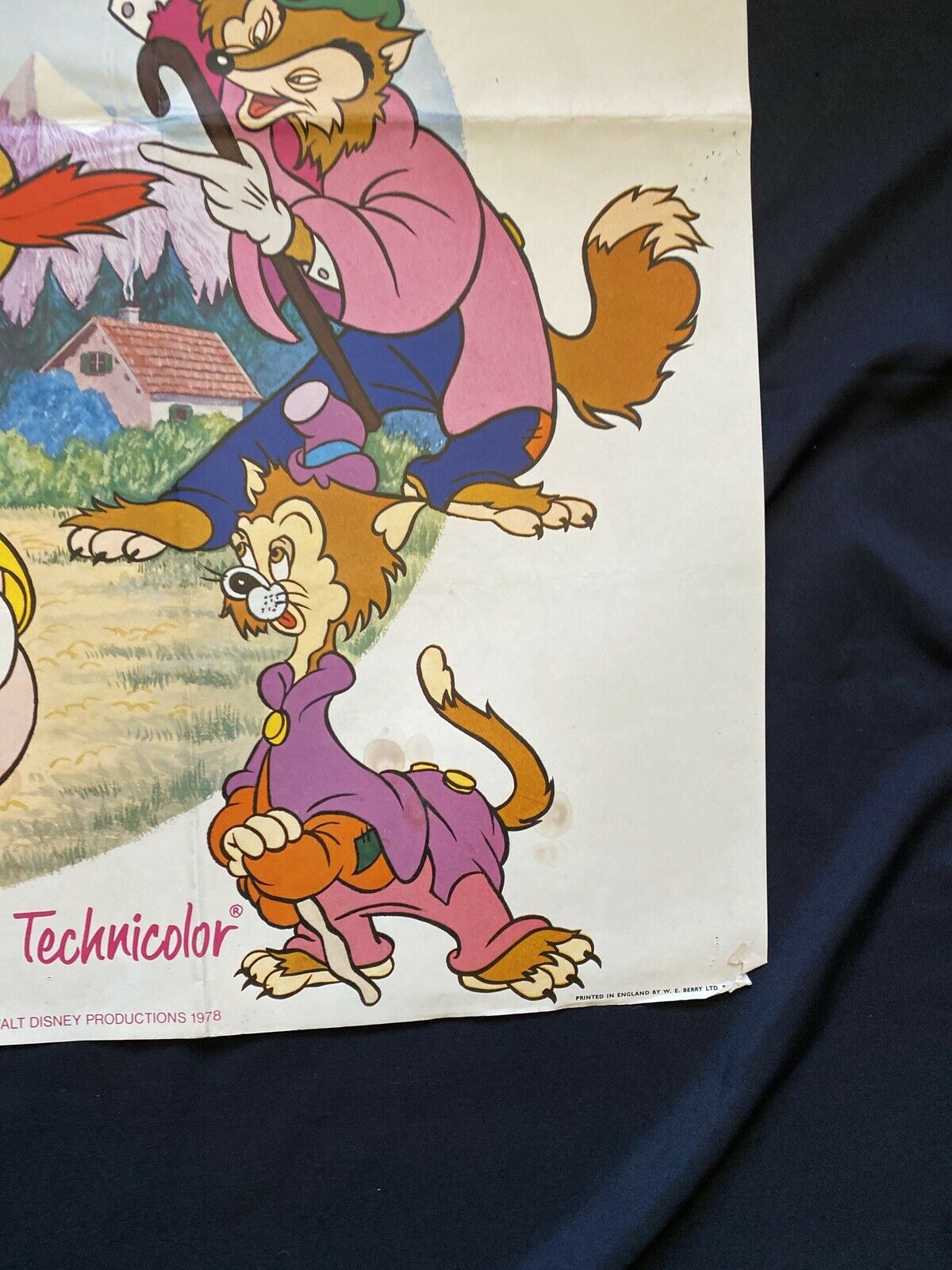 ORIGINAL UK QUAD POSTER - Disney's Pinocchio (1978 re-release) - (6566)