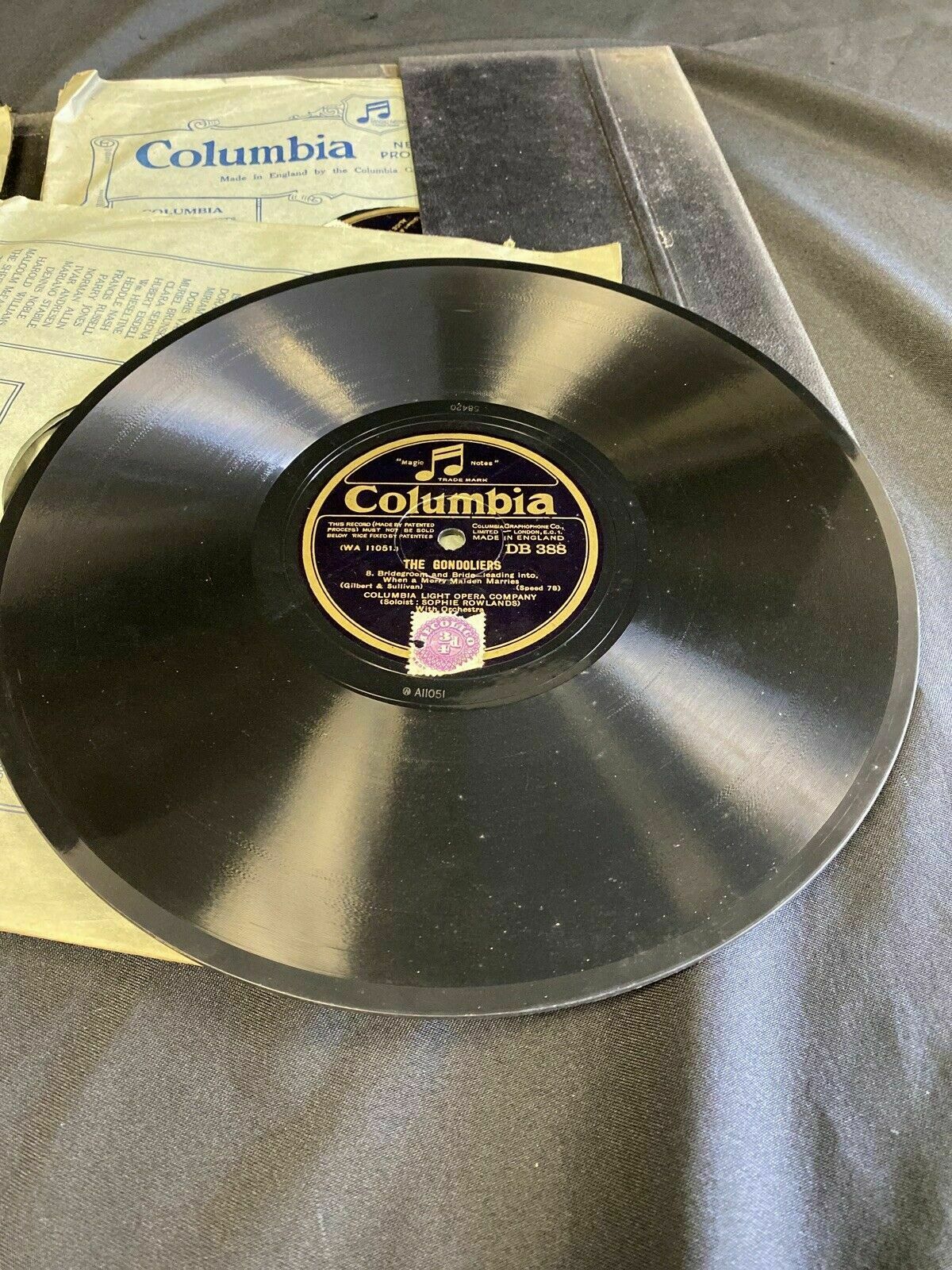 Columbia Gilbert & Sullivan The Gondoliers 6 x 78rpm records - (7126)
