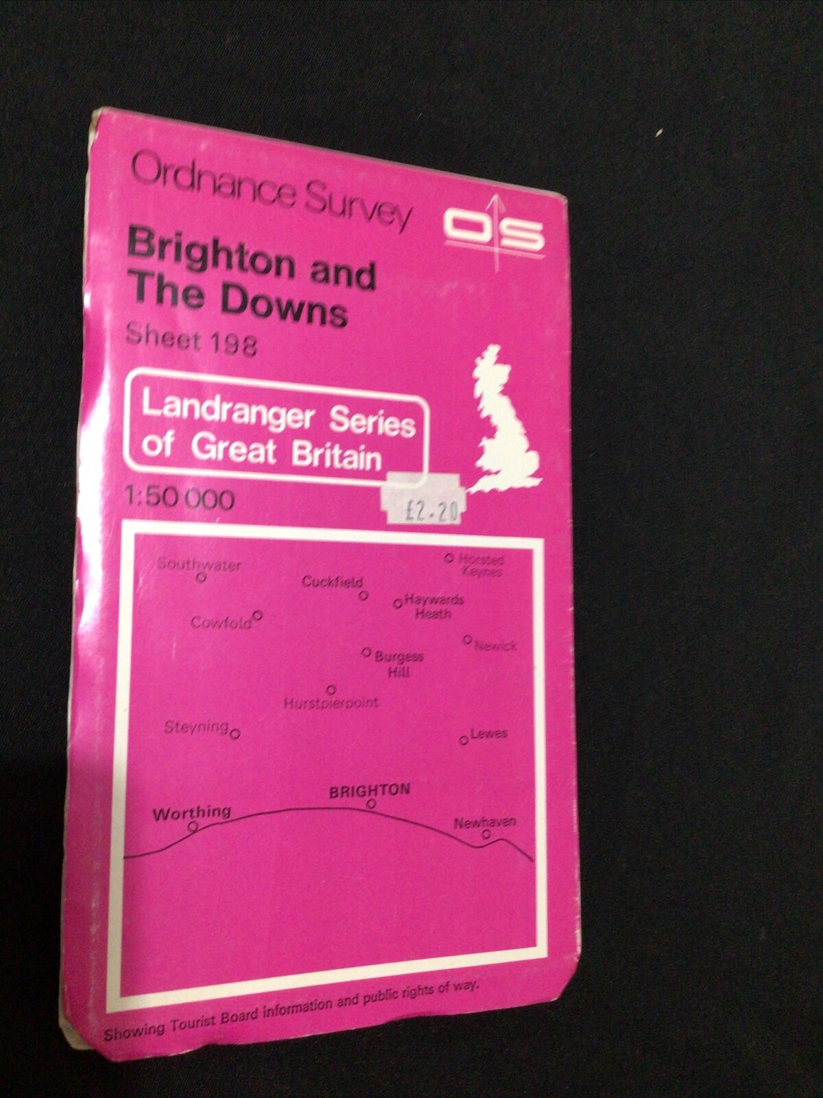 MAP - Ordnance Survey 1:50 2nd Series 1980 -Brighton & The Downs #198 (8671)
