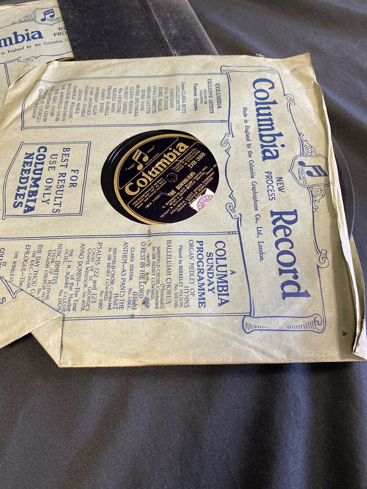 Columbia Gilbert & Sullivan The Gondoliers 6 x 78rpm records - (7126)