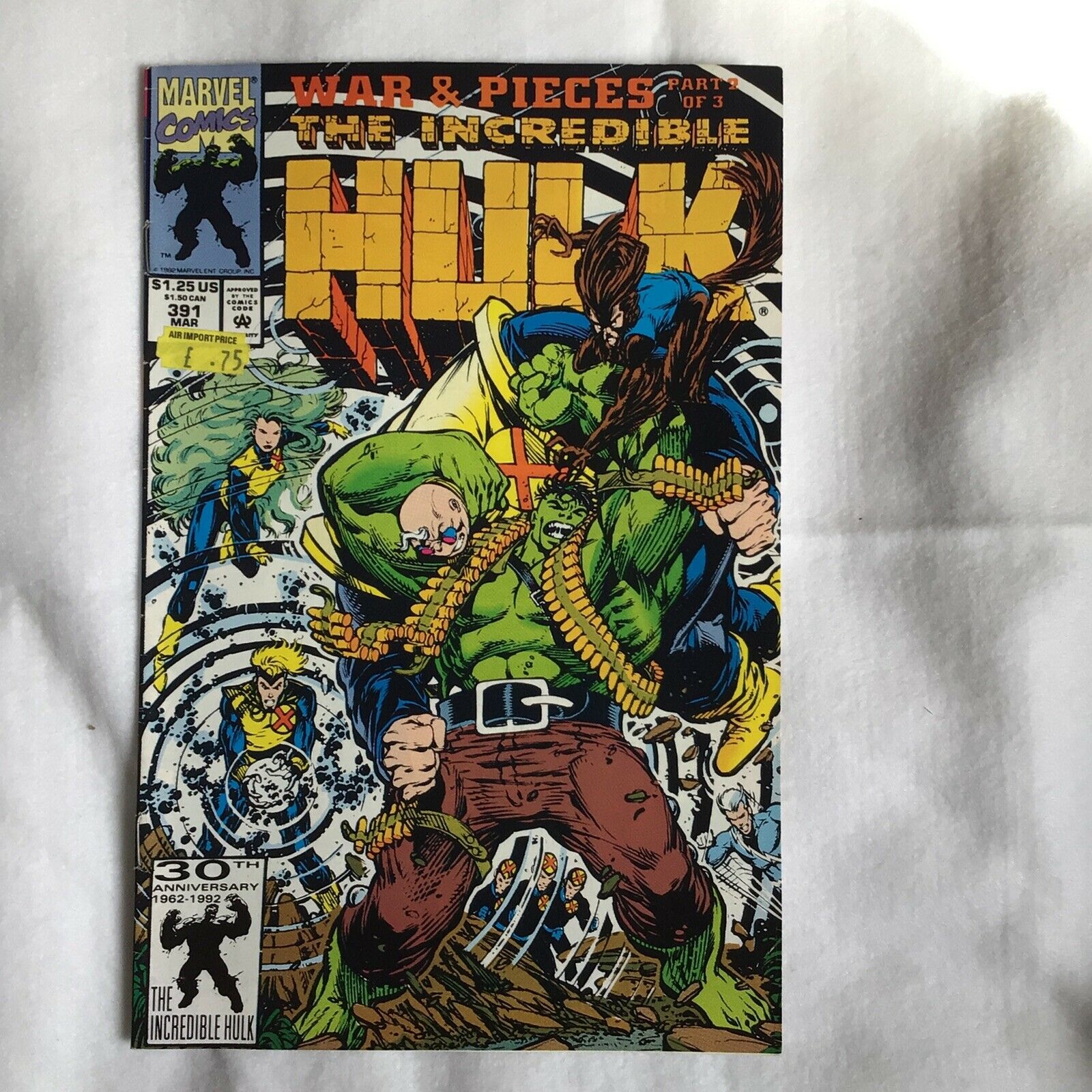COMIC - MARVEL Comics THE INCREDIBLE HULK War & Pieces 30th Aniv. Mar 1992 (8906