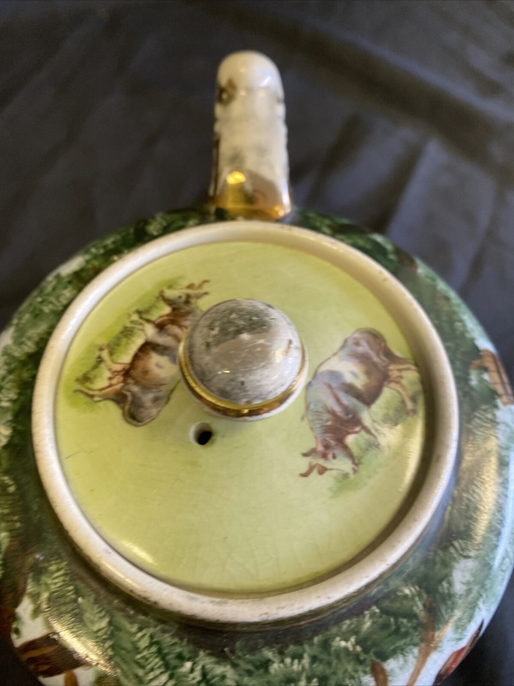 Genuine Staffordshire Benthall - Salopian Teapot Jack & Jill 1920's RARE - (7568