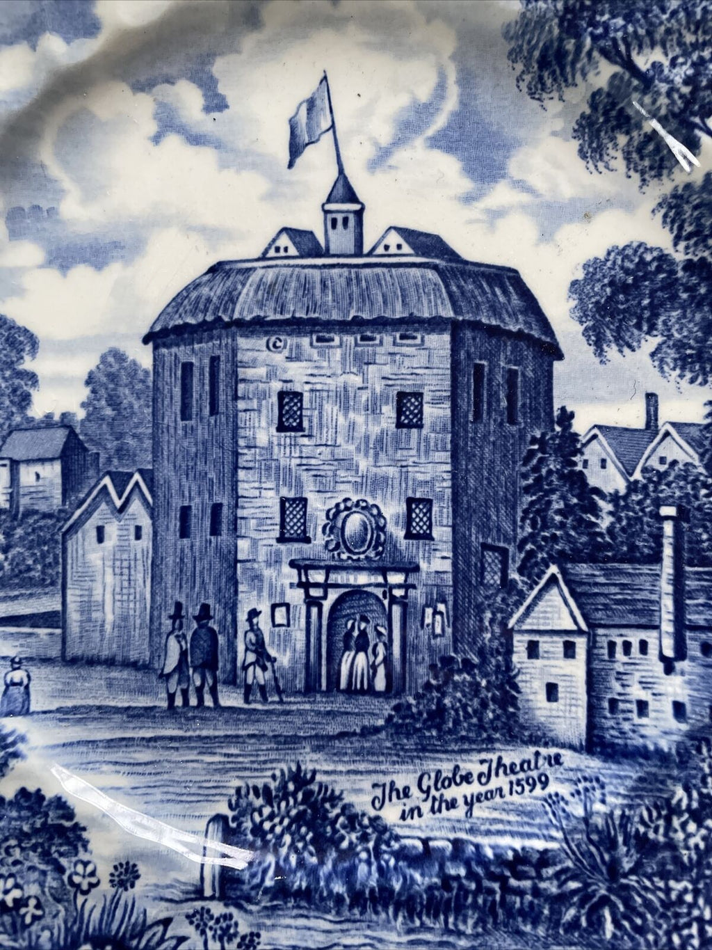 Vintage Royal Essex Ironstone 1x Shakespeares Country Globe Theatre Plate -9394