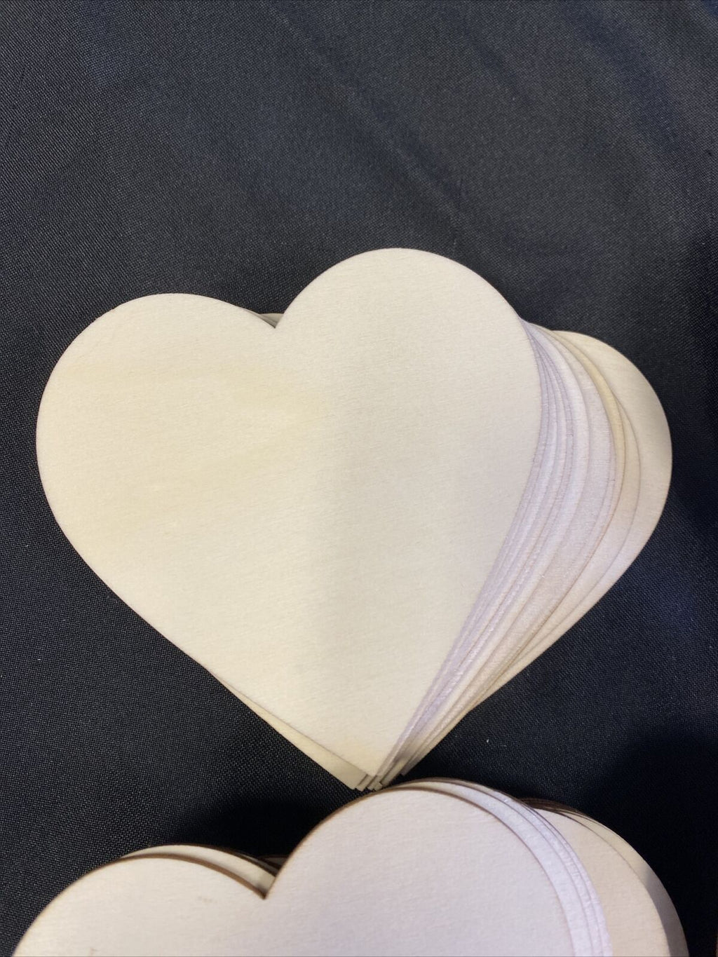 Hearts Wood Blank Plain 3mm x 10cm Ply x 45 - Weddings etc - (7692)