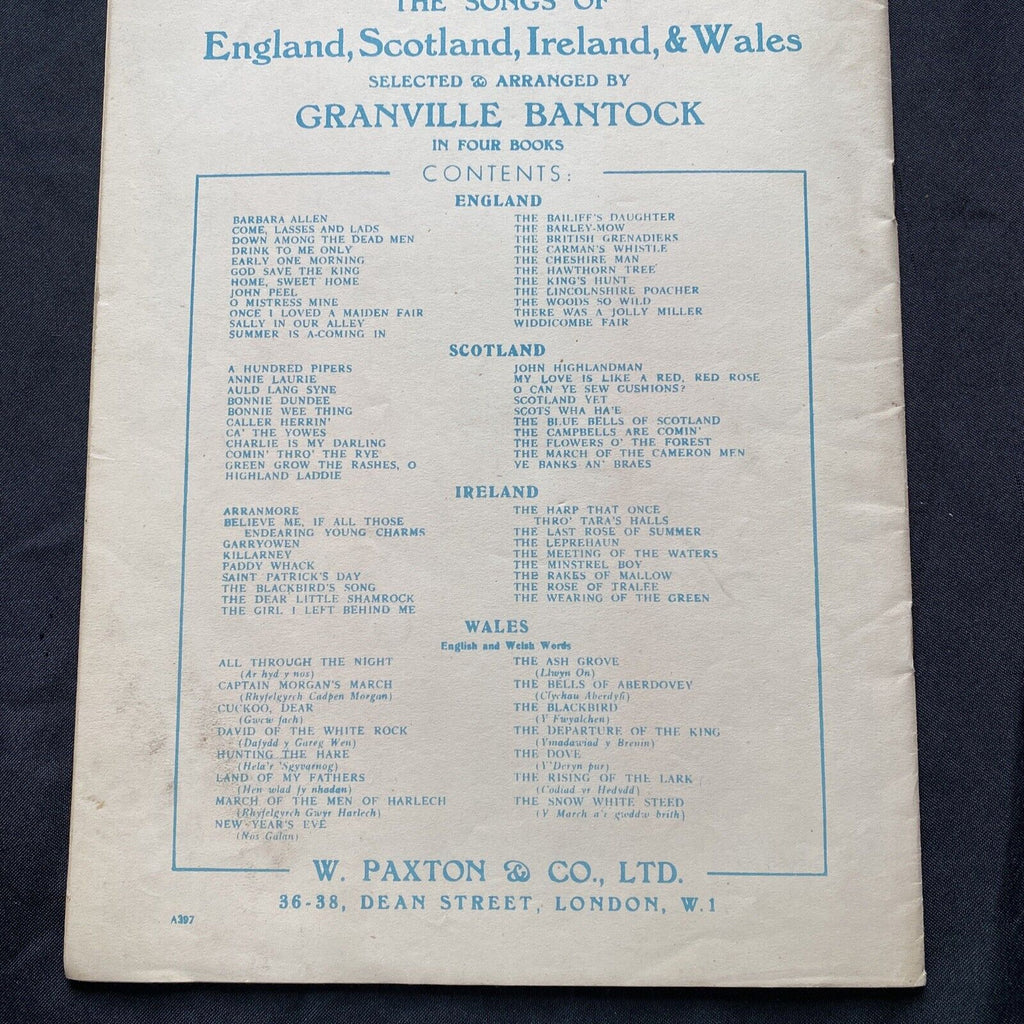 Piano Music Book 1943 Songs of Scotland W. Paxton & co - (9588