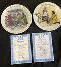 Wedgwood 1986 LONDON Collectors plates x2 Hot Elder Wine & Water Carrier -(7841