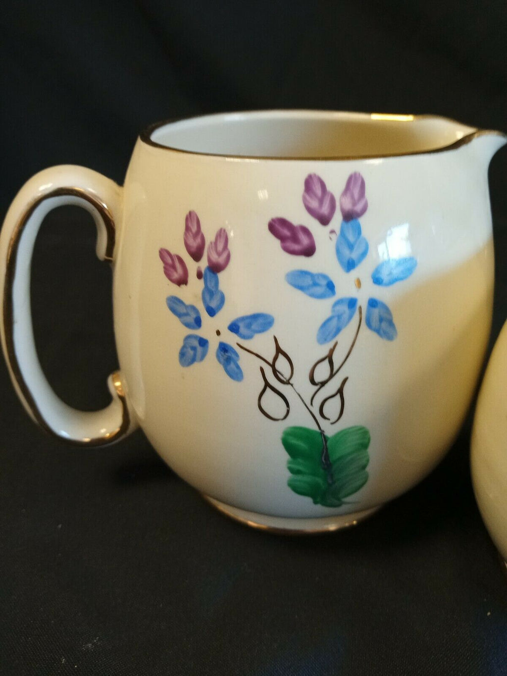 Sadler milk Jug x 2 Gilt edge - Vintage nice condition - (7894)