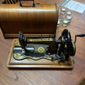 Singer Sewing Machine 1888 Fiddle Base 12K beautiful condition with case Antique - (2097) 