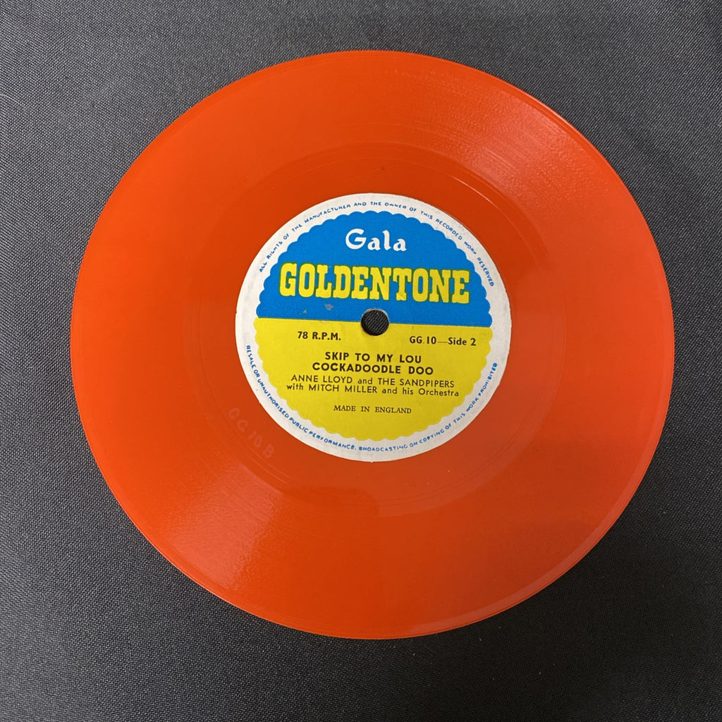 VINYL RECORD - Goldentone ORANGE Vinyl Jack & Jill, Skip to my Lou - (1438)