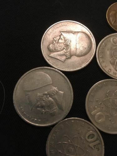 Greece 3 x 20 Drachmas &  1 x1 & 3 x 10 & 1 x 5 Drachma Coins 1970's / 80's - (2826)