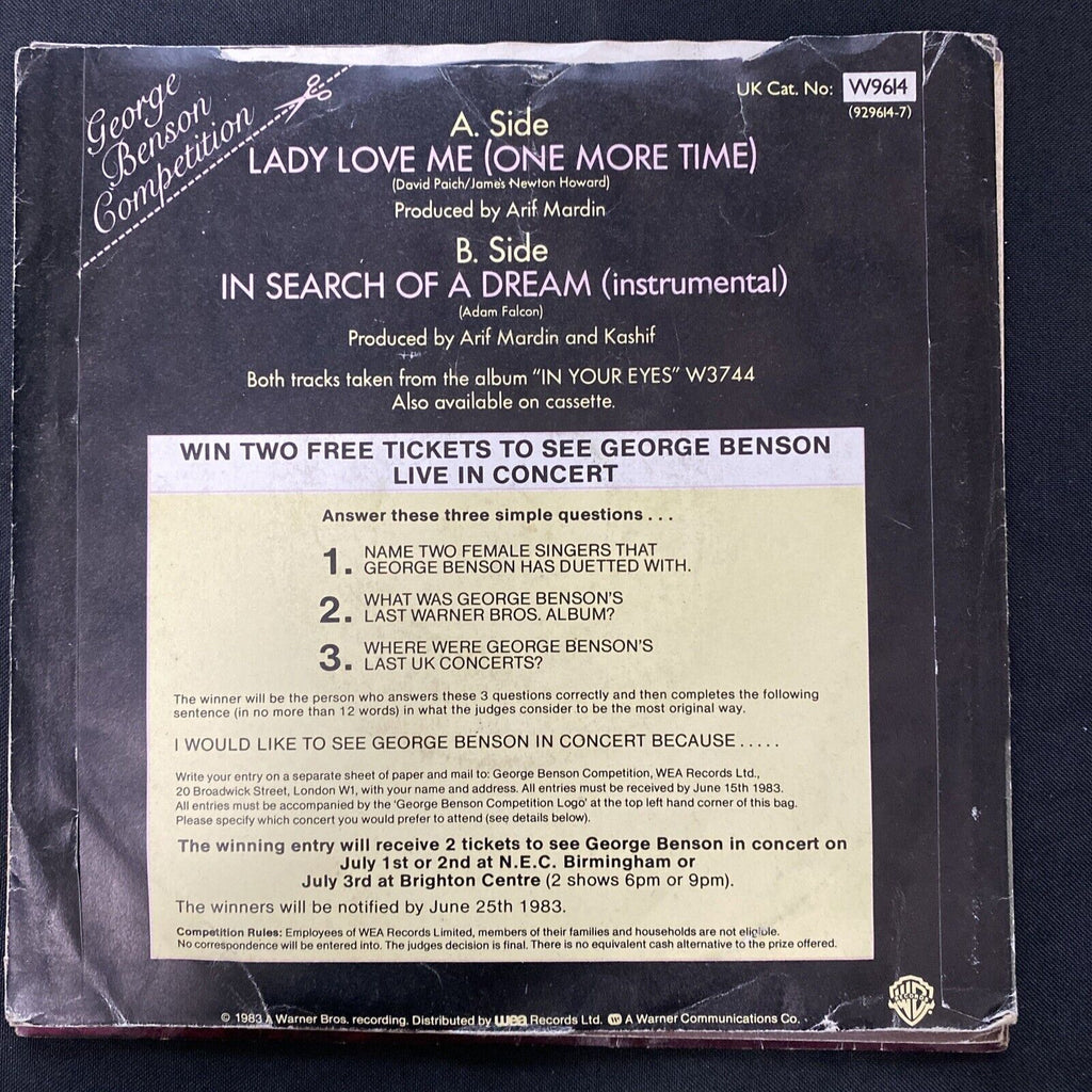 Vinyl Records 7" Singles 5 x 1980's George Benson, Michael Bolton Etc - (9458)