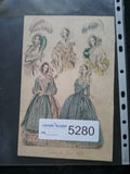 Victorian Regency London Fashion Engraving Plate Antique June 1841 - (5280)