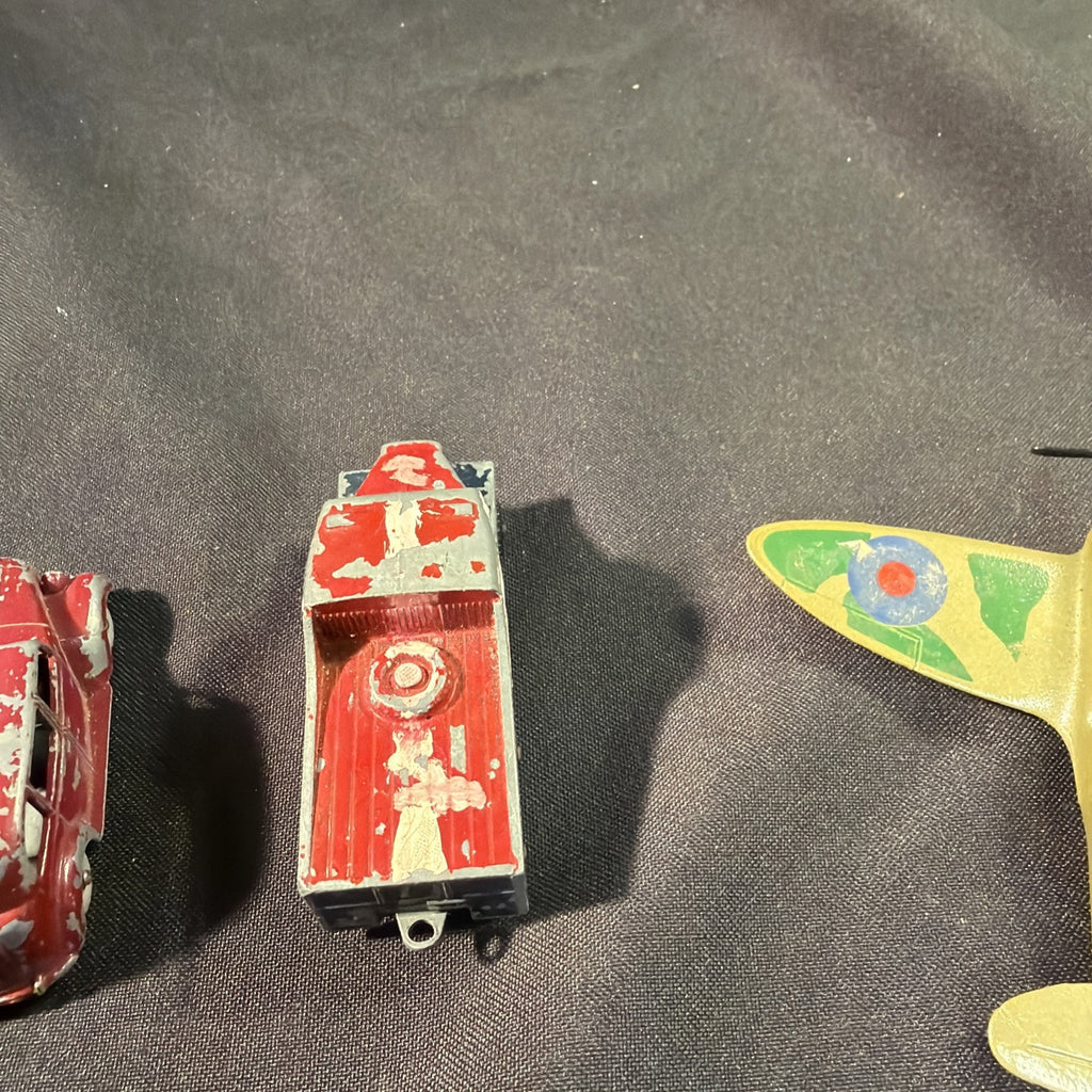 Matchbox Lesney Vintage Die Cast Toy lot x 4 Spitfire Scammell Austin Case Tractor - (2047)