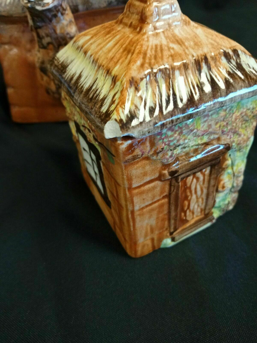 Price Kensington Ye Olde Cottage Teapot, Egg cups, Creamer, Sugar pot - (7901)