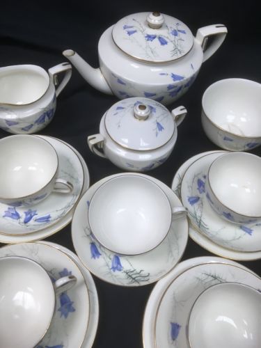 Royal Worcester SEDGLEY signed china RARE Art Deco 1923 - Teapot cups etc (2763)