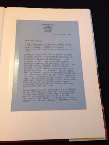 Book - Wayside Gleanings 1916-1994 Angela Upton Cheney WITH LETTER (1176)