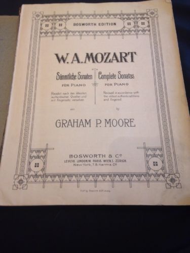 Mozart Sonaten - Bosworth Edition Leipzig for piano Antique music - 1907 (1475