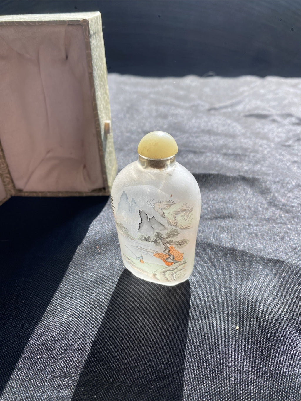 Japanese Scent Perfume Snuff Bottle Hand Painted Boxed - (1050)