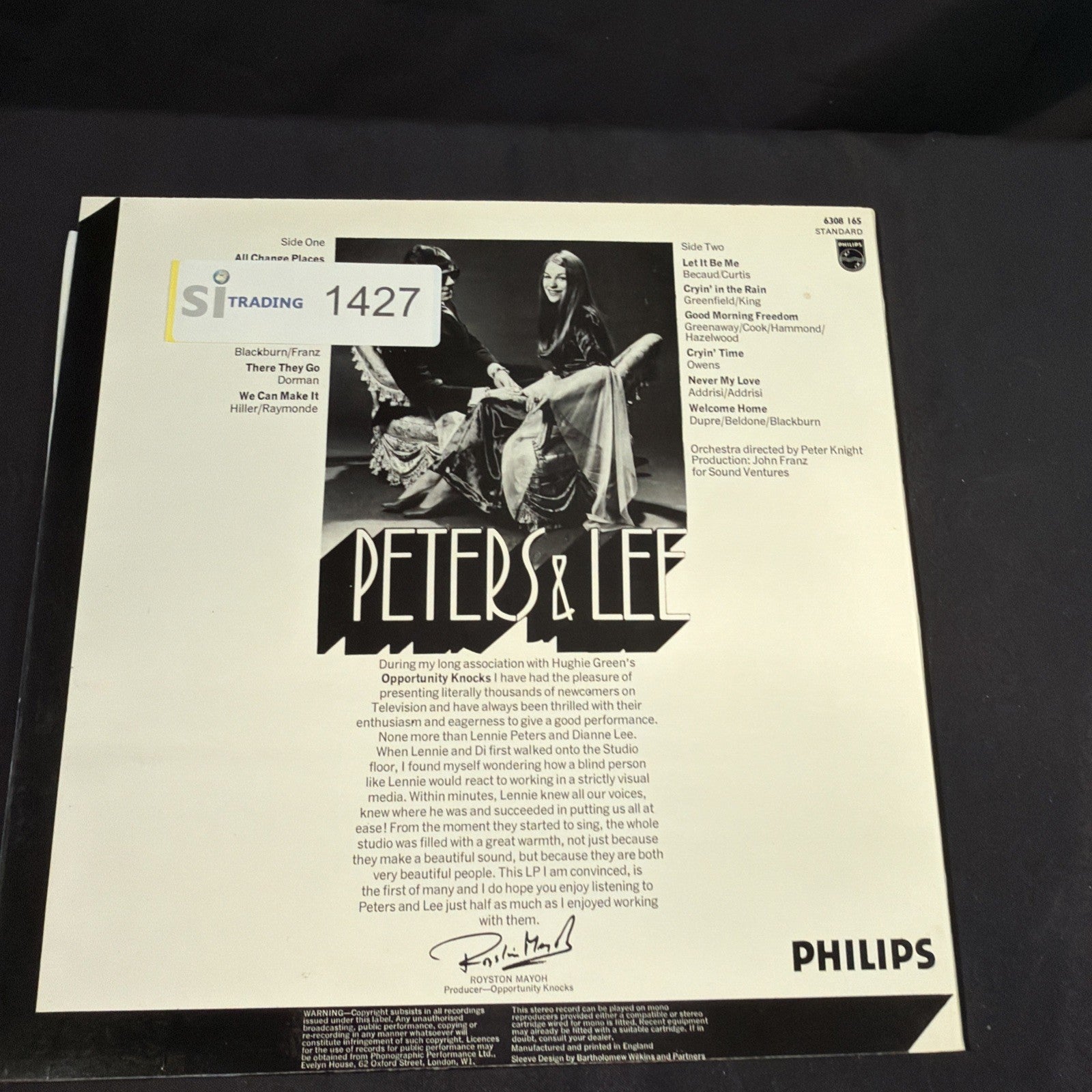 VINYL RECORD - Peters & Lee We Can Make It - 1973 6308165 - (1427)