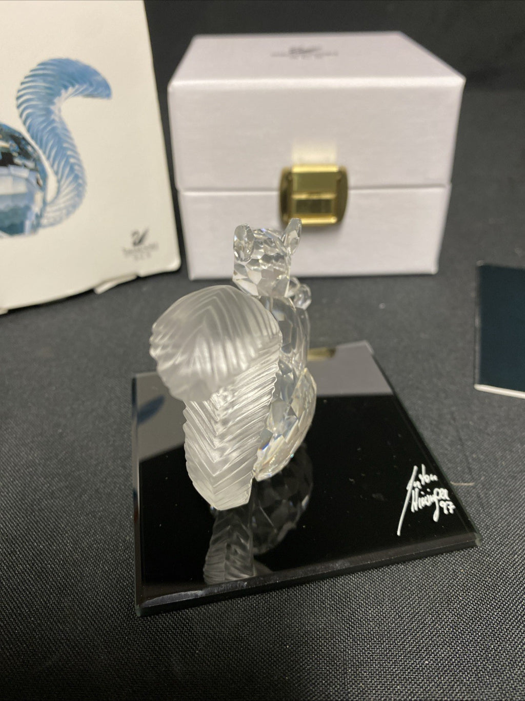 Swarovski Silver Crystal 10th Anniversary 1997 The Squirrel Boxed - (1613)