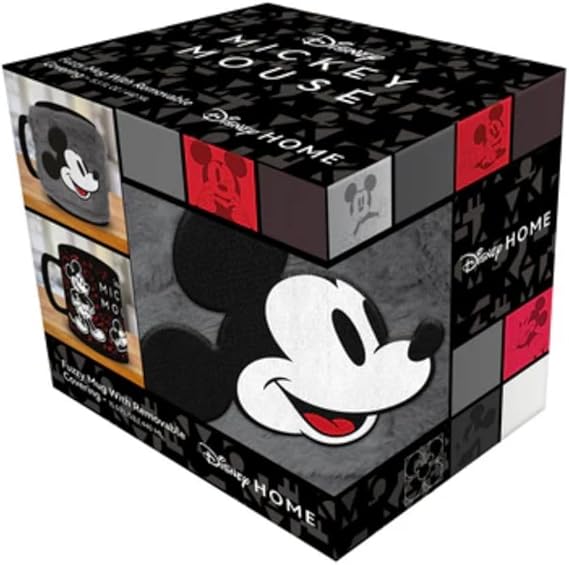 MUG Boxed ceramic with Furry Cover - Mickey Mouse Smile