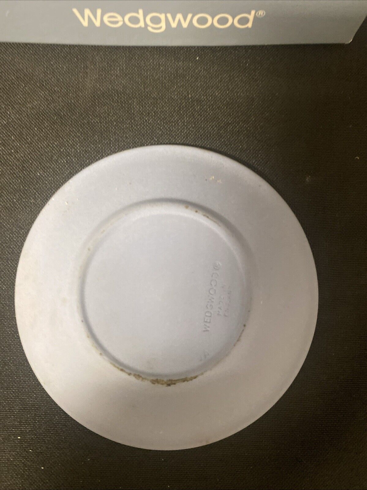 Wedgwood Jasperware Blue 225th Anniver. Round Fluted Tray Boxed 79mm D. -(5827)