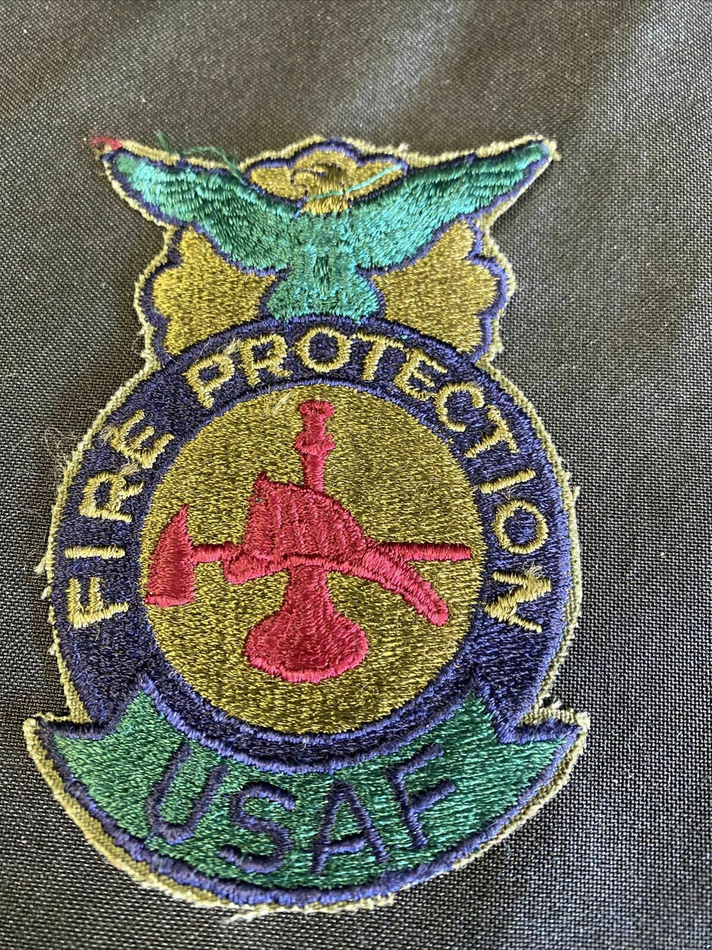 GENUINE USA USAF Fire Protection Patch 100mm x 65mm (7499)