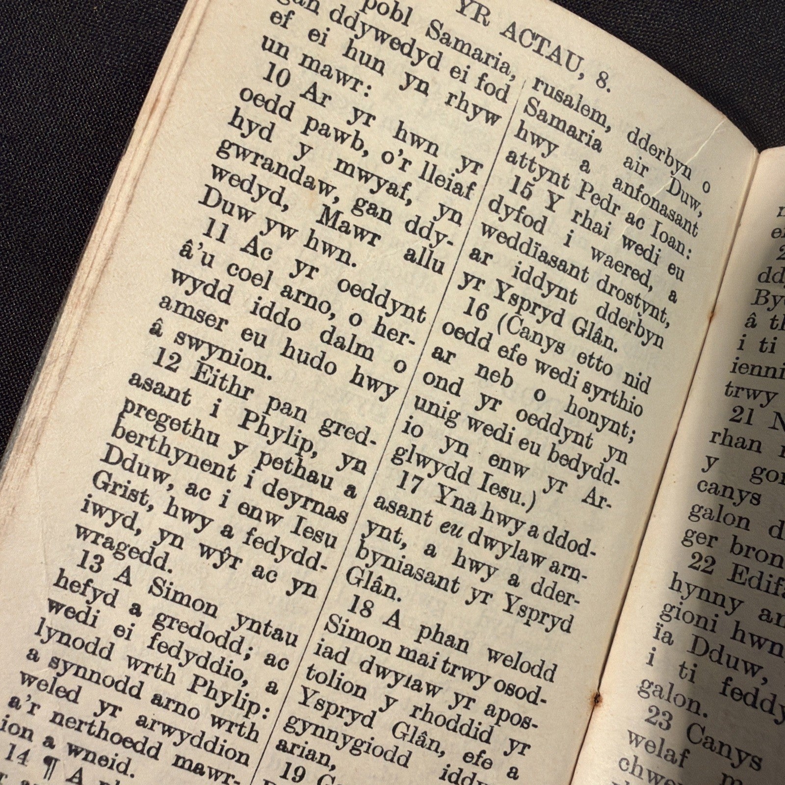 Welsh Language Small Biblical Books Dated 1899 Sant Marc and Yr Actau - (2056)