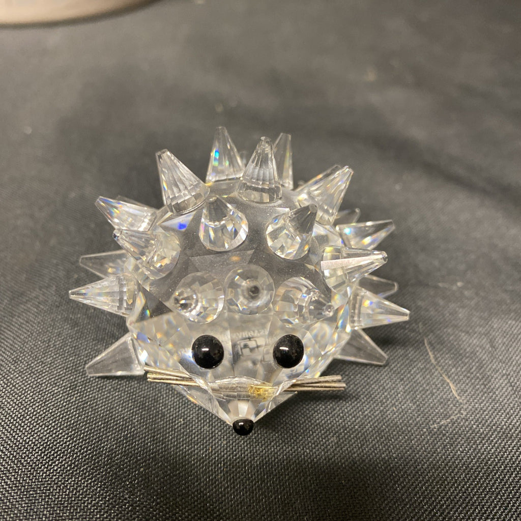 Swarovski Silver Crystal Hedgehog with silver whiskers 5cm Boxed - (1605)