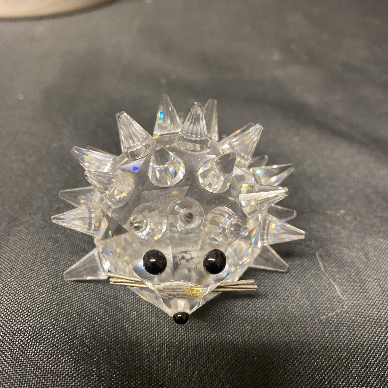 Swarovski Silver Crystal Hedgehog with silver whiskers 5cm Boxed - (1605)