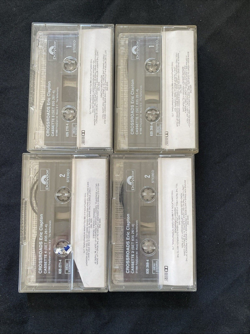 Eric Clapton Cassette Tapes Crossroads set of 4 tapes 1988 - (5903)