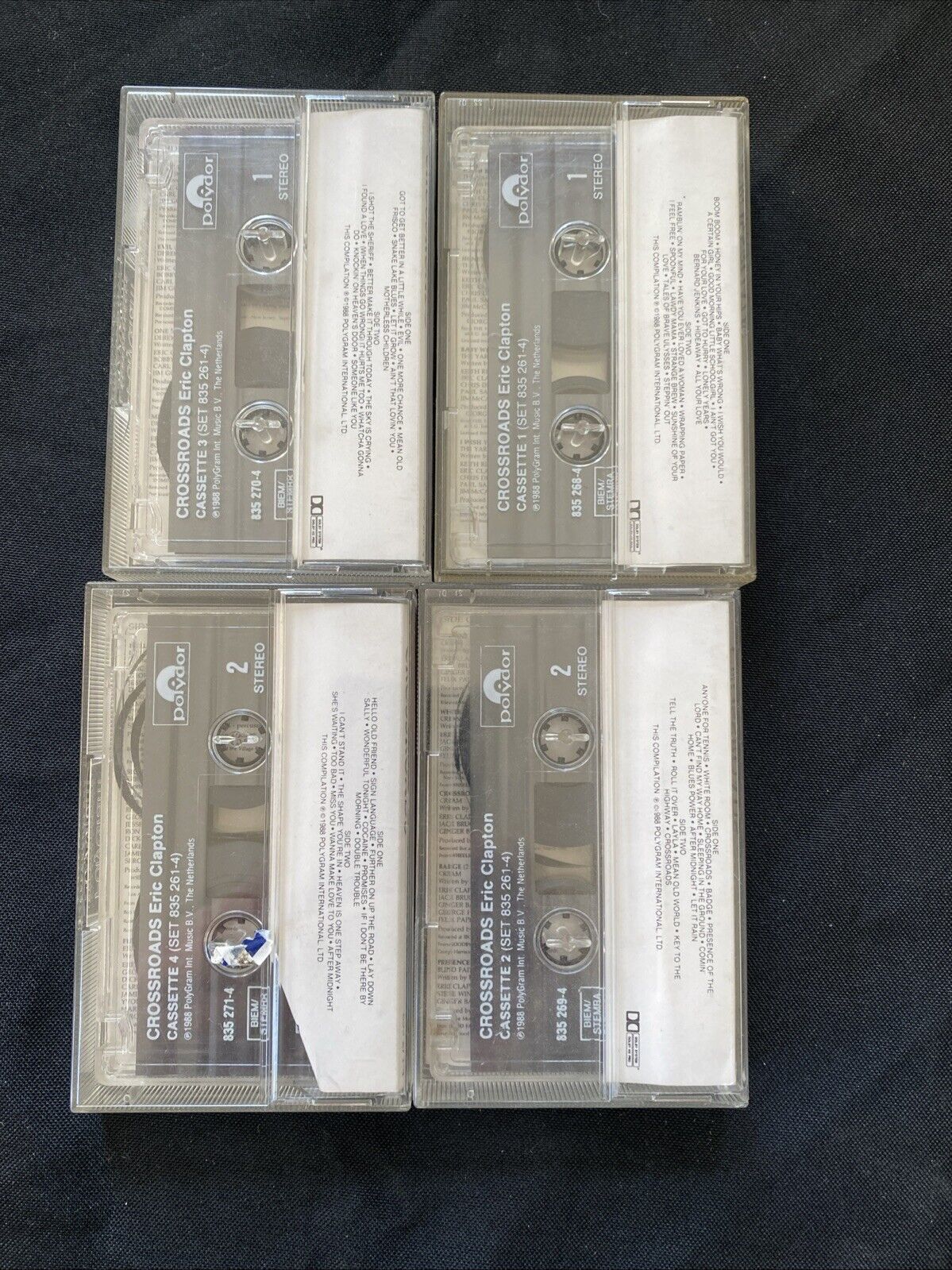 Eric Clapton Cassette Tapes Crossroads set of 4 tapes 1988 - (5903)