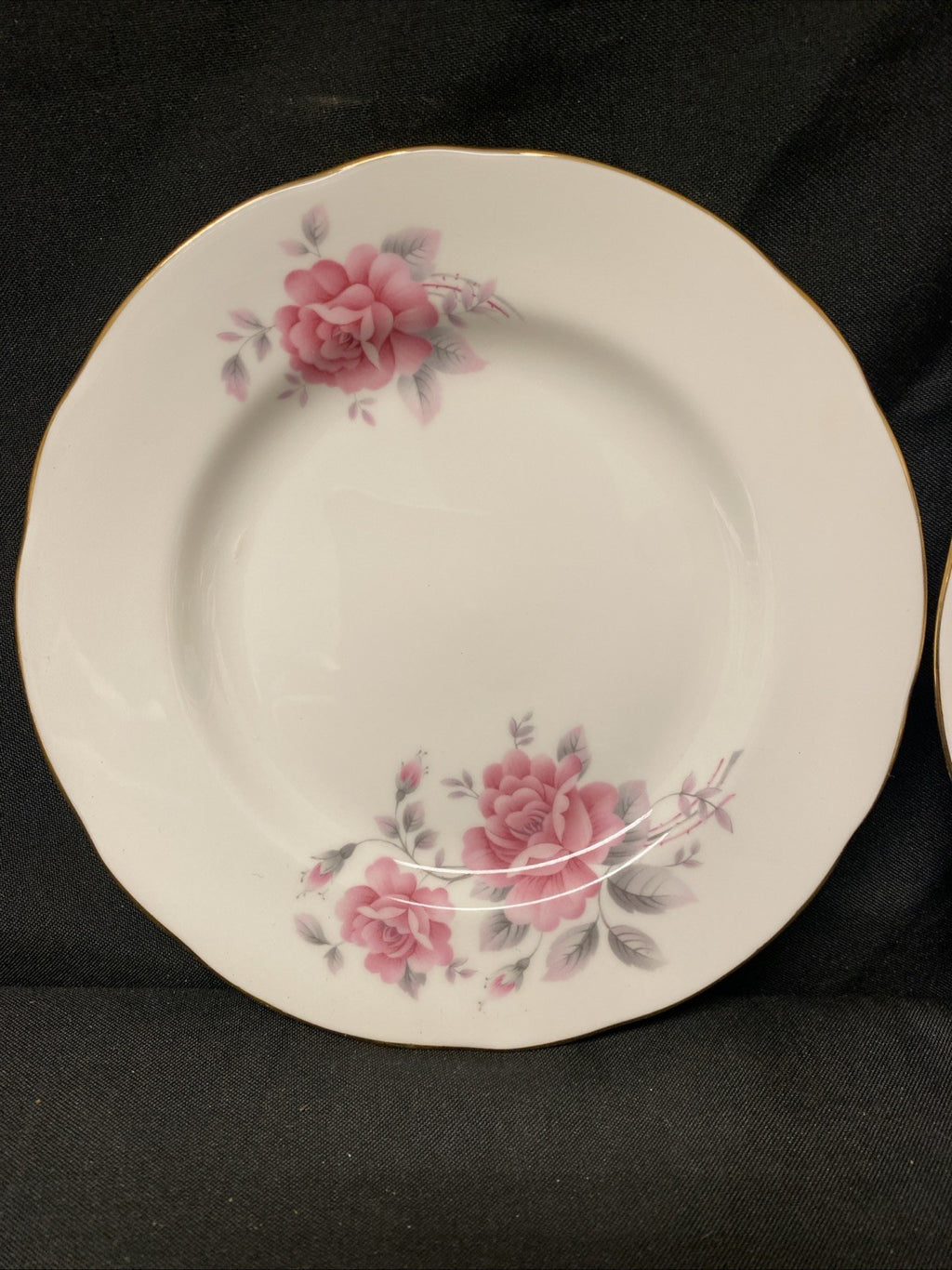 Duchess Fine China Pink Rose Pair of side plates (2) - (1589)