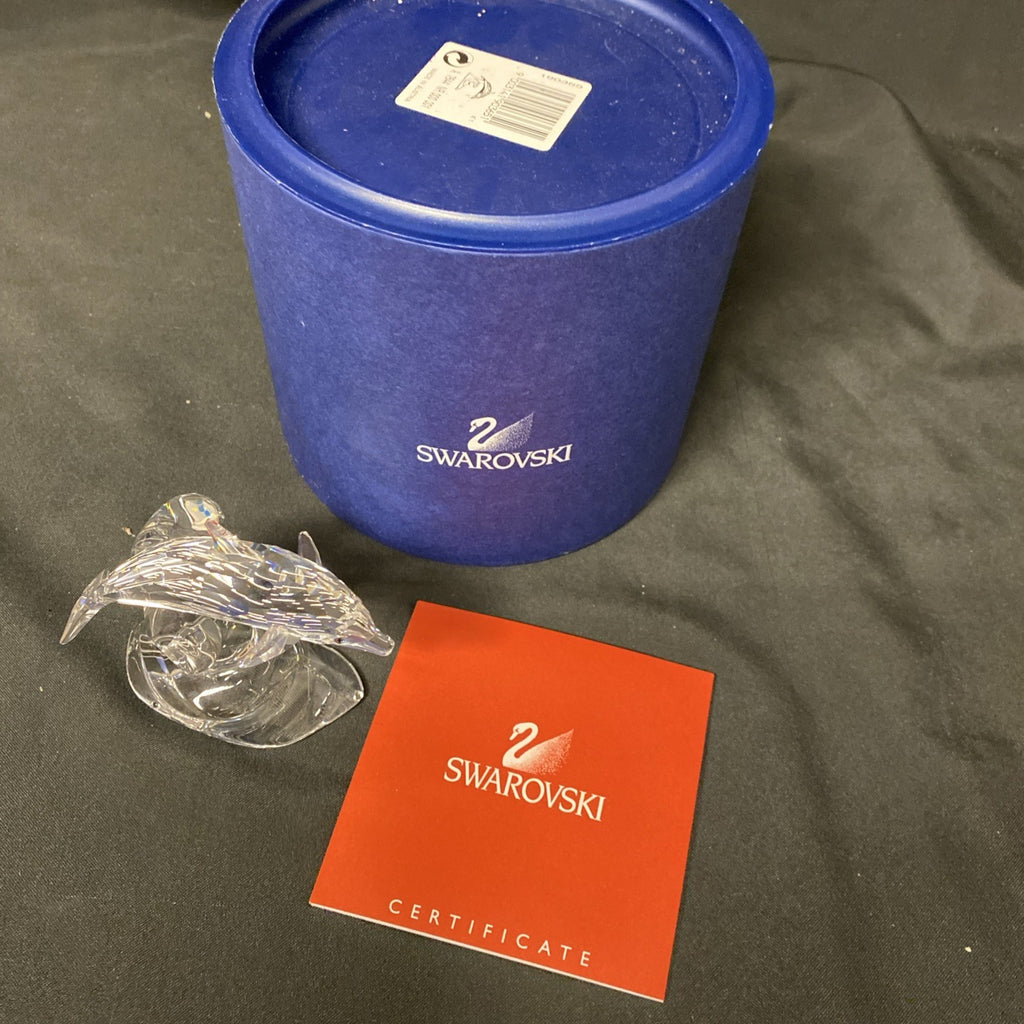 Swarovski Silver Crystal - Dolphin on a wave - 190365 - Boxed - (1631