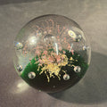 Murano Italian Firework  & Bubbles Glass paperweight 1970's Vintage  5cm D.- (2090)