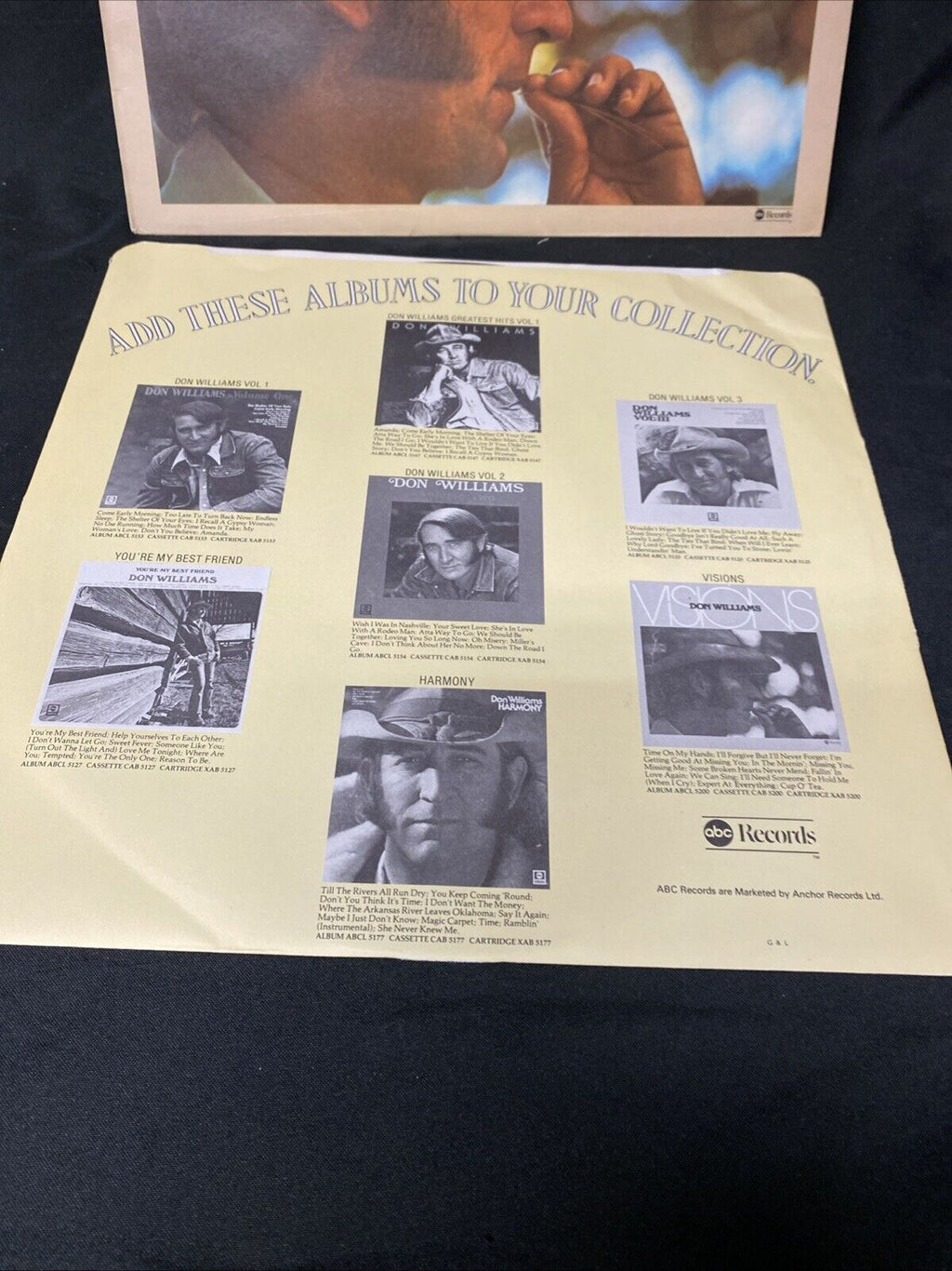VINYL RECORD - Don Williams - VISIONS - 1977 LP Album - (5669)