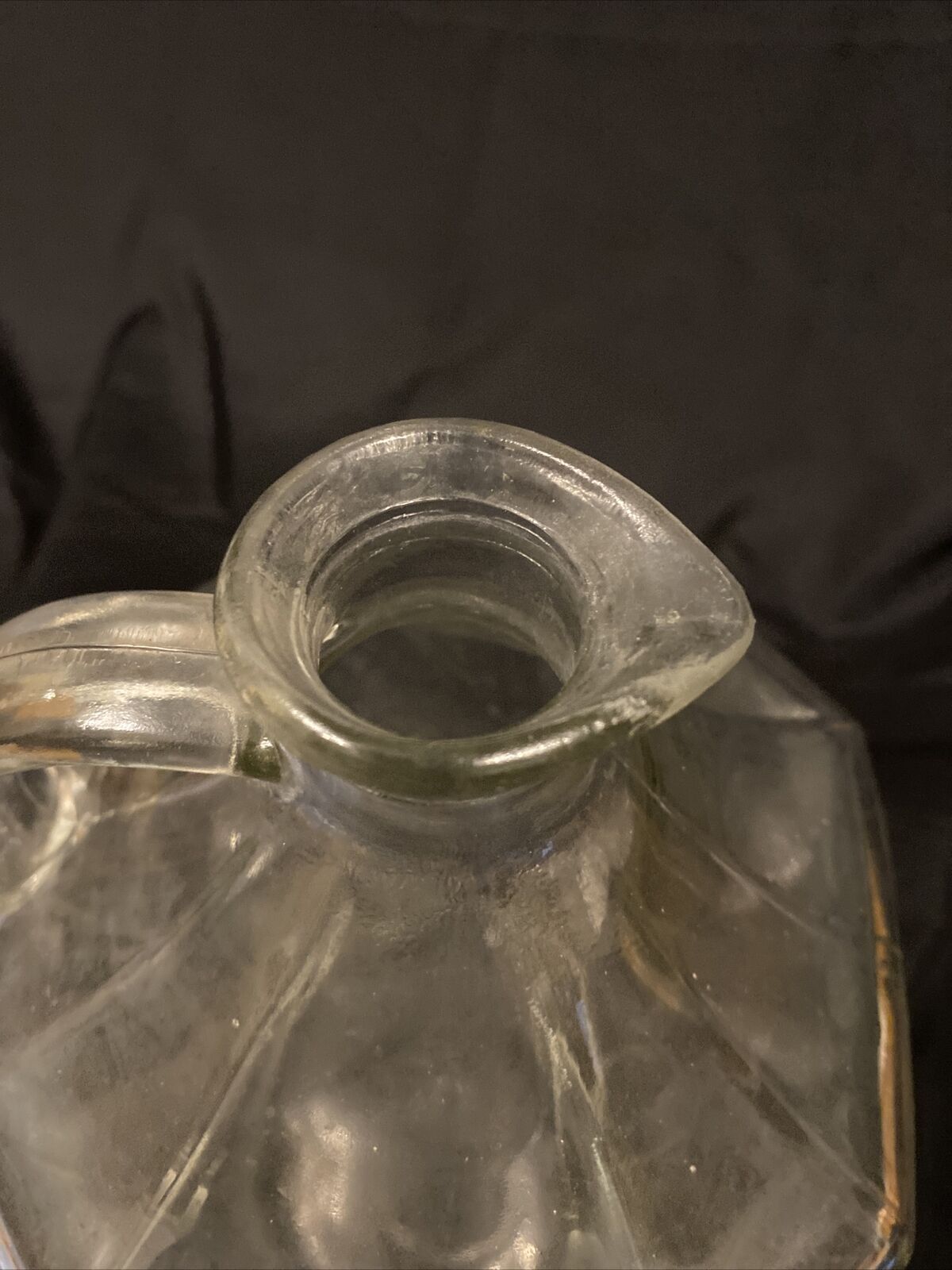 Vintage 1950's Whisky Jug Glass Decanter Rare  - (8456)