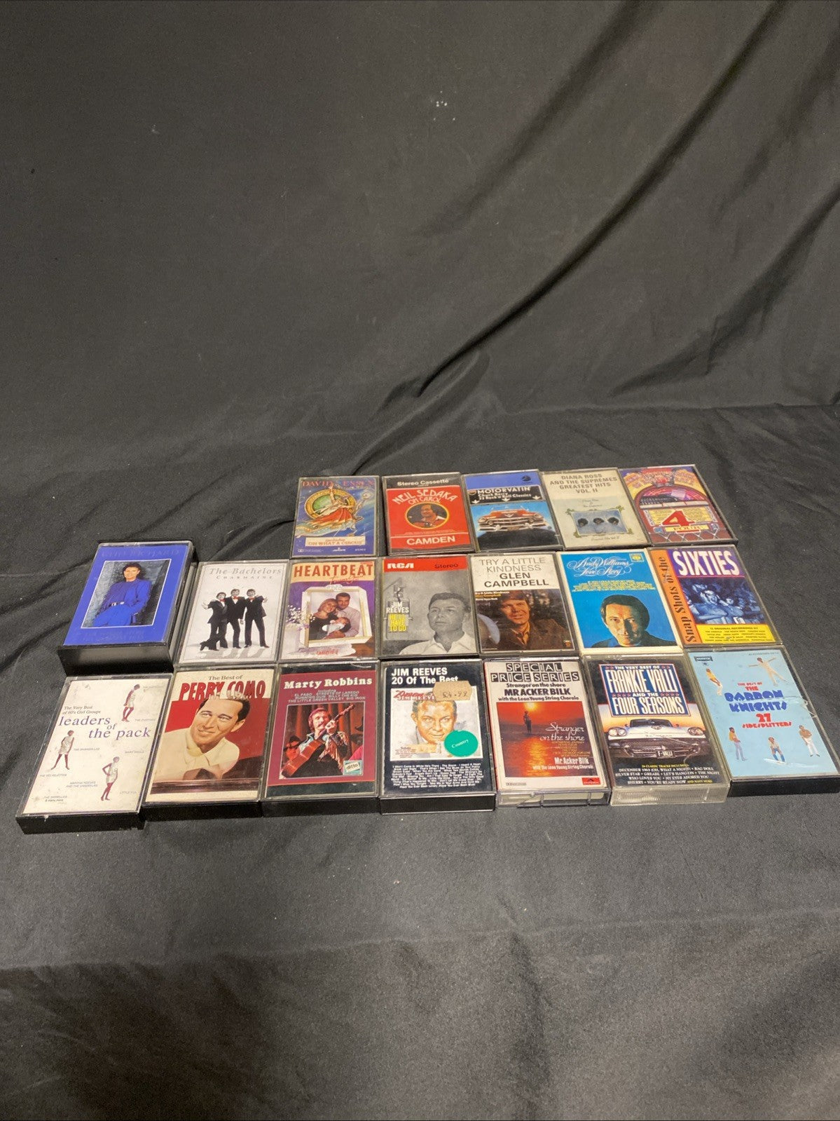 20 Cassette tapes Mainly 60's / 70's Valli Ross Essex Como Bilk - (1737)