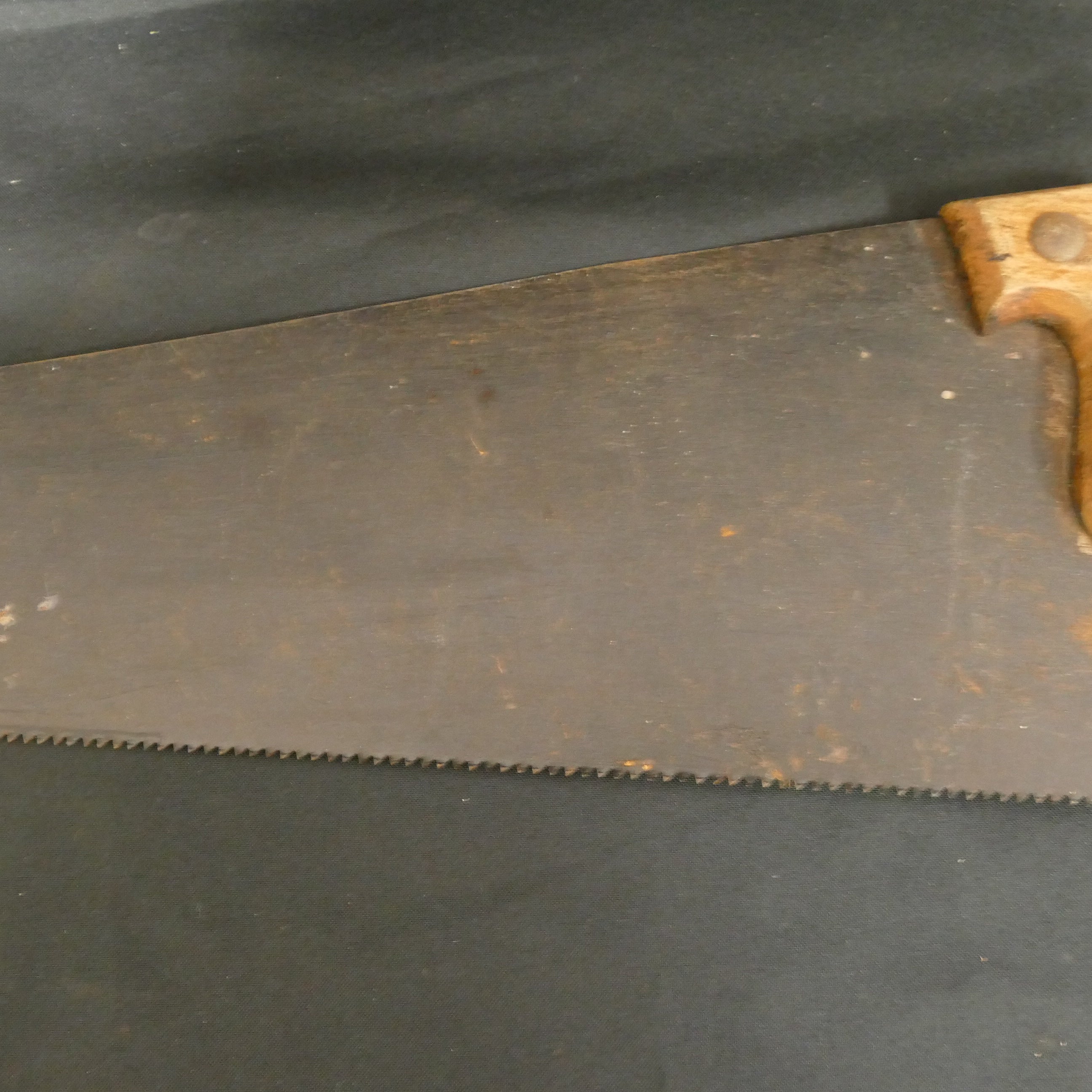Antique Large Wood saw 64cm with good Blade Solid Carpenters - (9298)