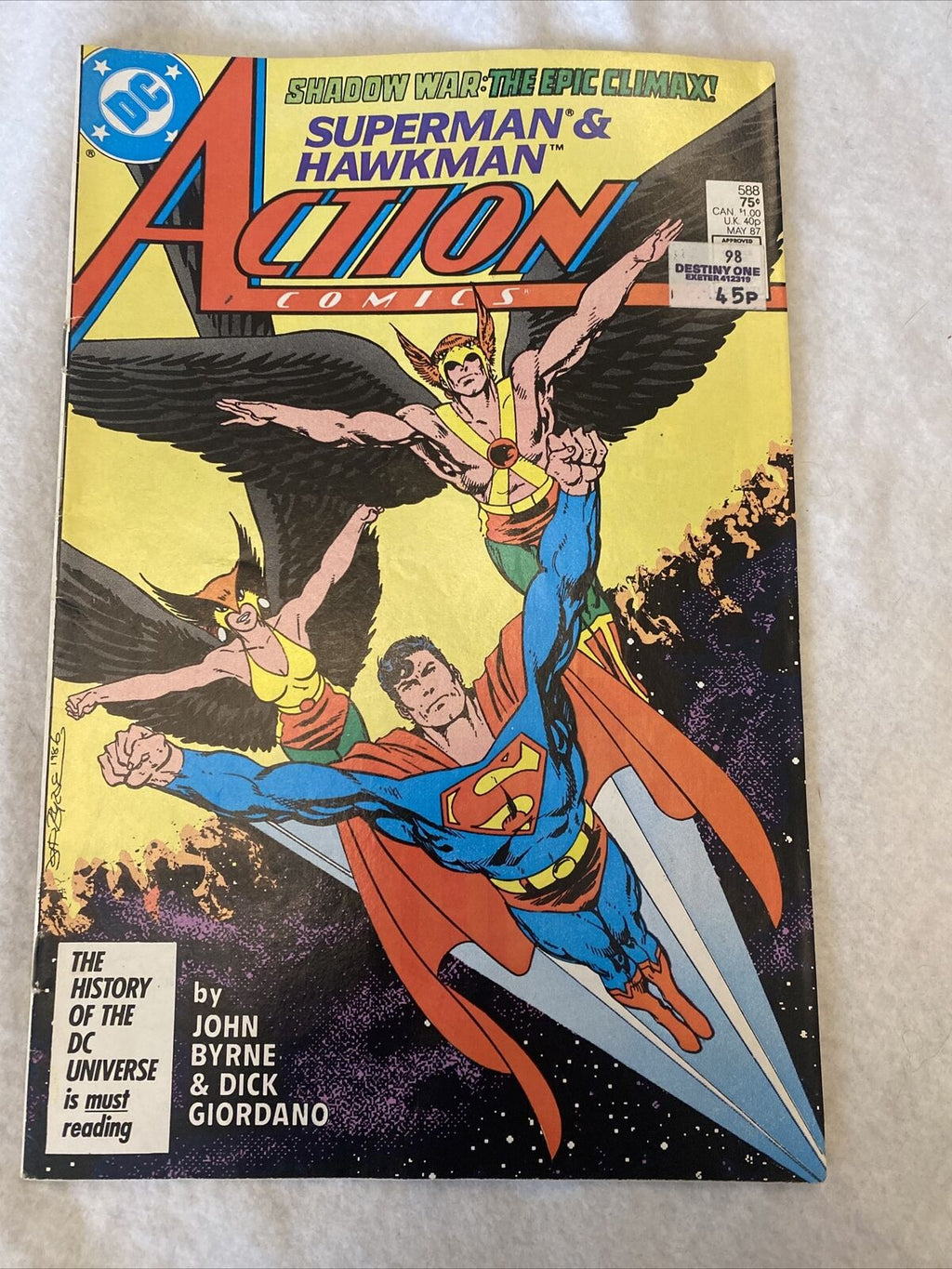 COMIC - DC Comics ACTION COMICS Superman and Hawkman - May 1987 - (8834)