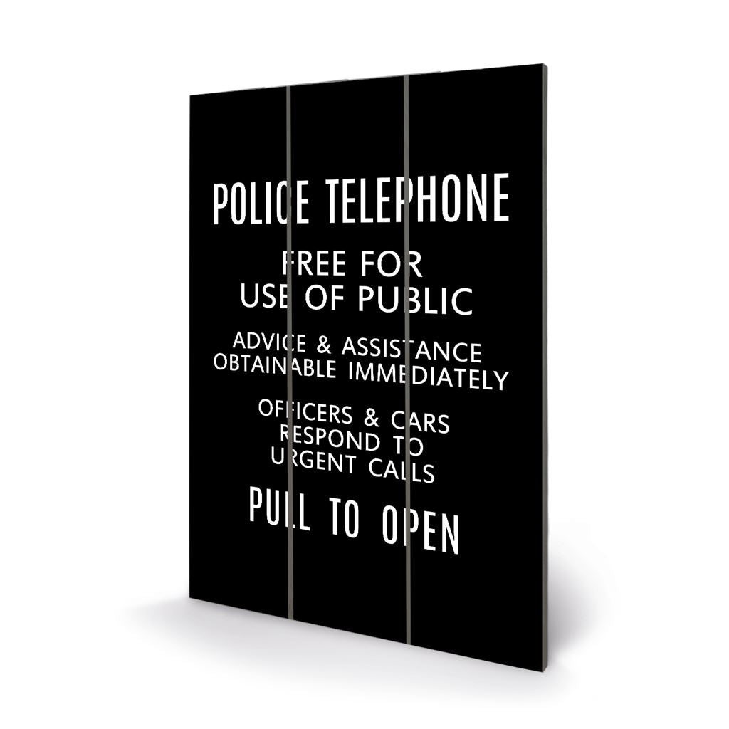 Dr Who Tardis Door Sign Printed on Wood 20x30cm Licensed 