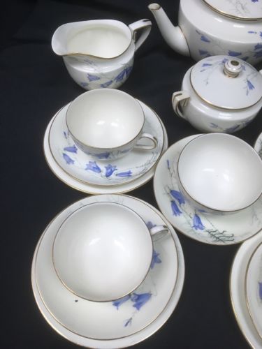 Royal Worcester SEDGLEY signed china RARE Art Deco 1923 - Teapot cups etc (2763)