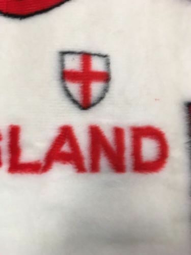 ENGLAND Football White Shirt Faux Fur Rug - Washable perfect man cave gift -(2621)