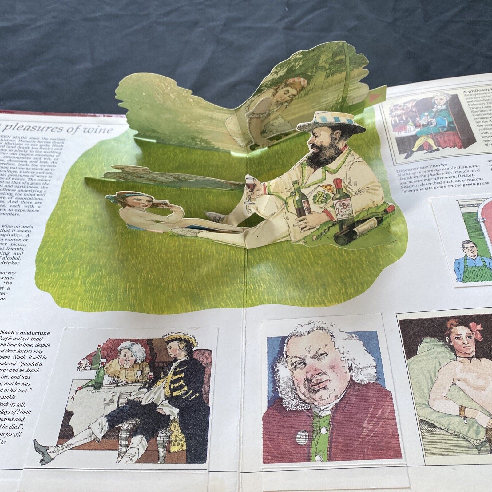 BOOK - Hugh Johnson's Pop-Up Wine Book 1989 Van Der Meer Rare - (9569)