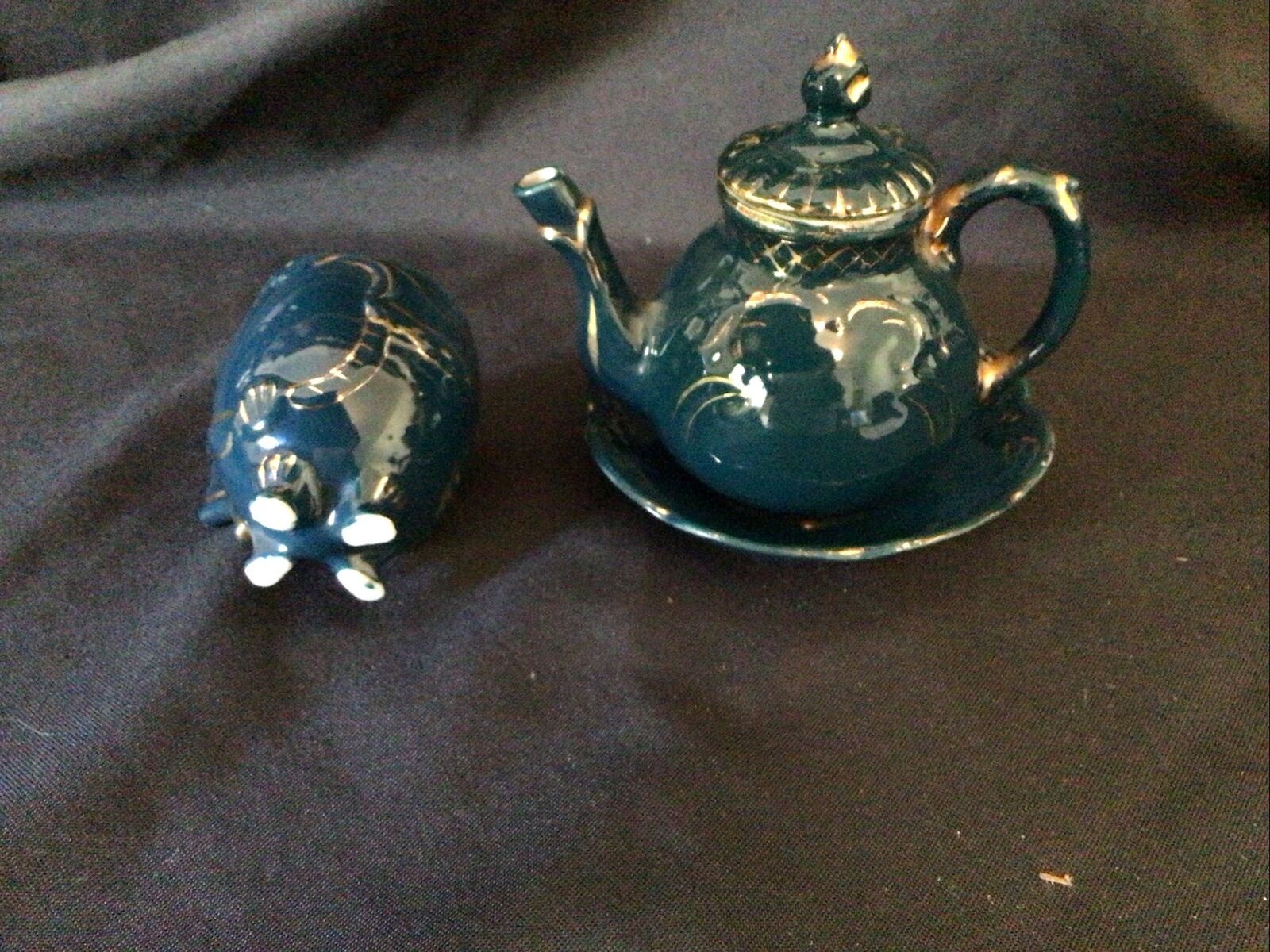 Teapot Collectors Small Ceramic Vintage set 9cm Japanese Style - (8048)
