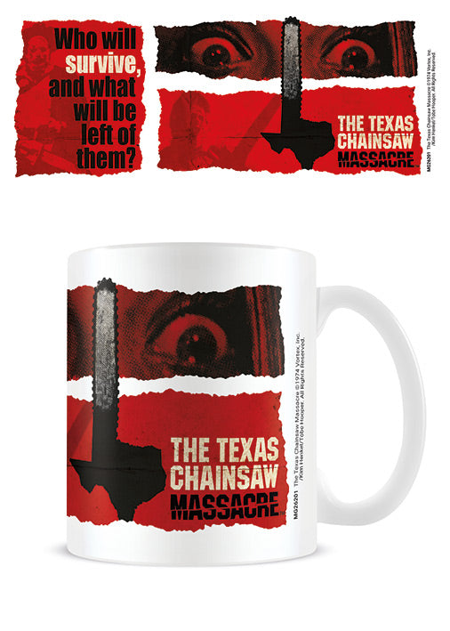 MUG Boxed Ceramic - MOVIE - Texas Chainsaw Massacre NEWSPRINT