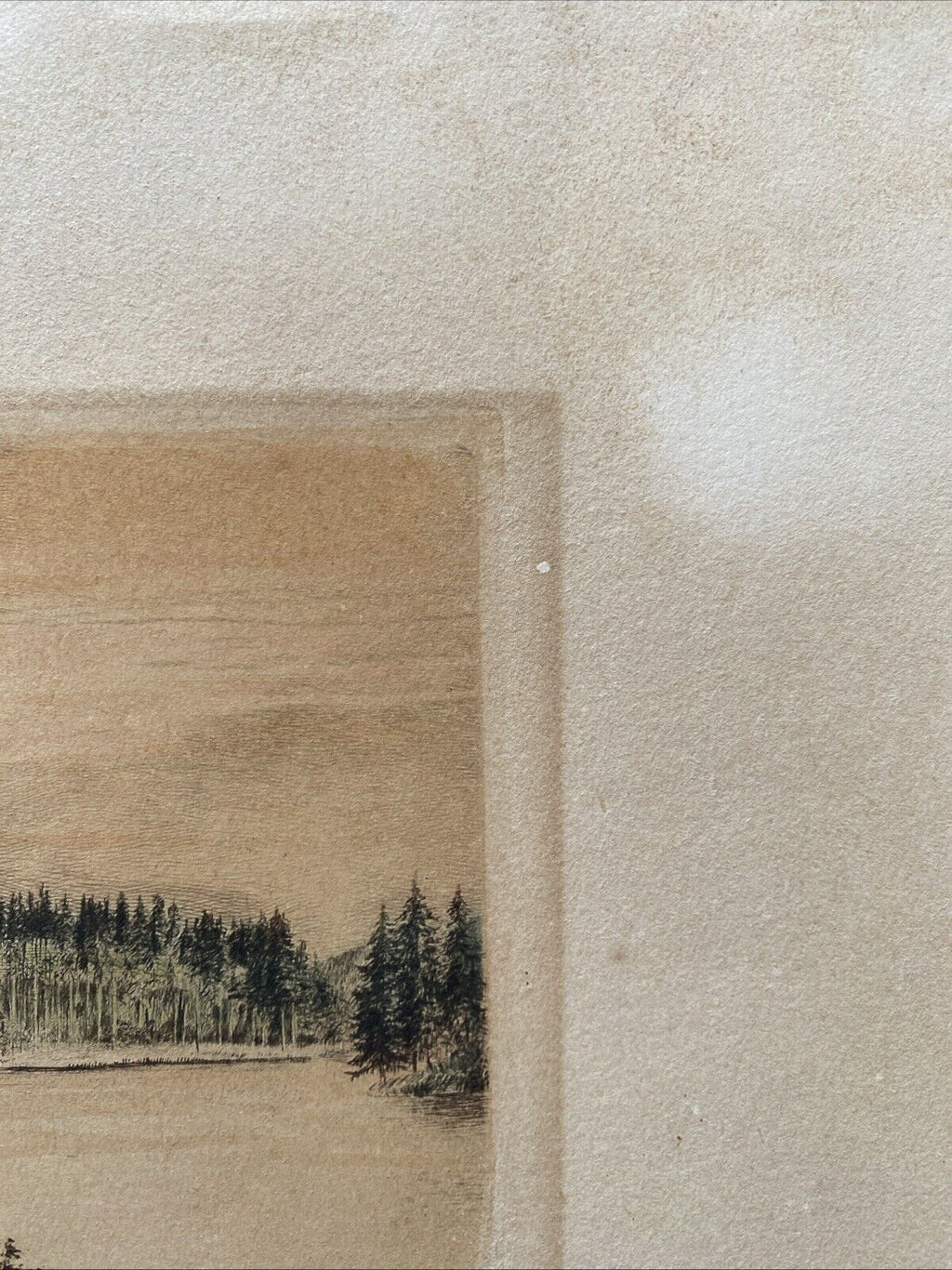 Prof. A Thalberg #7/10 Forest by a Lake Original Coloured etching - (5859)