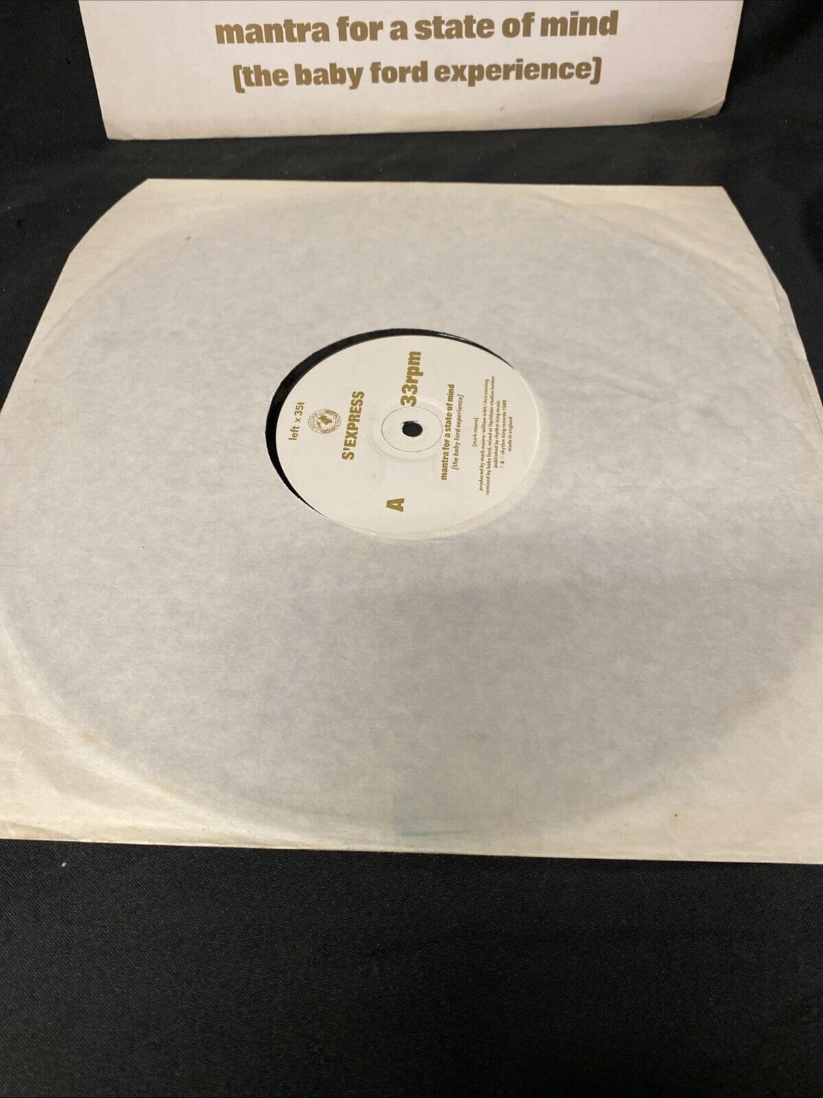 VINYL RECORD S'Express Mantra for a state of mind The Baby Ford Experience (5705