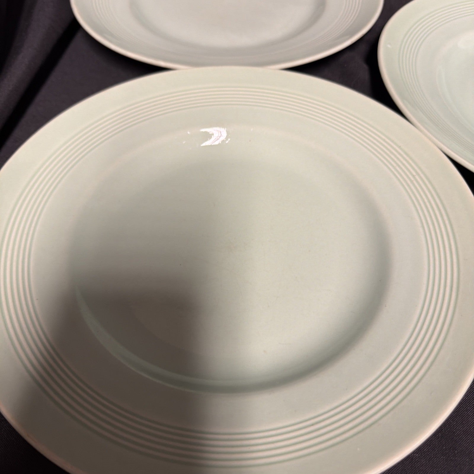 Wood's Ware Beryl Utility Green 5 x Dinner Plate 25cm Diameter- (1933) 