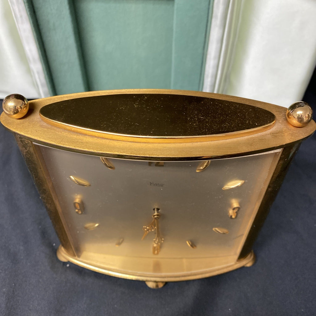 Mappin & Webb Angelus Boxed Clock very heavy brass 1930's Needs Repair -(1733)